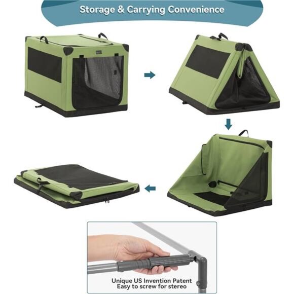 Dog Crates for Medium Dogs, 36" L x 24" W x 23" H Adjustable Fabric Cover - Picture 6 of 7